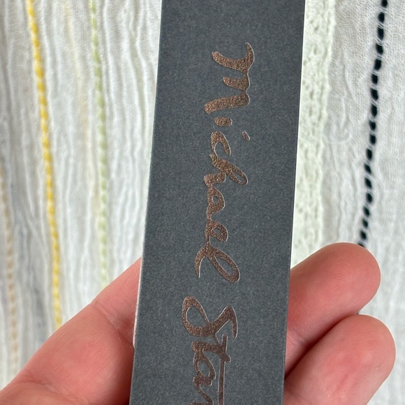 Michael Stars White Deep V  Neck Tasseled Striped Peplum Flounce Tank Top Size S - Picture 7 of 11